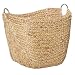 Deco 79 49044 Modern Brown Seagrass Basket With Handles 19" X 21"