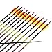 12Pcs/lot Misayar 30 Inch Carbon Arrows Fletched 3 Inch Vane with Field Points for Recurve Compound Bow Targeting or Hunting