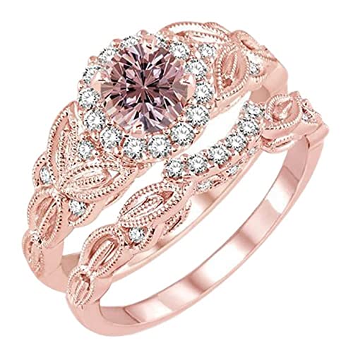 Bijoux pour les femmes : bague ronde en quartz rose naturel