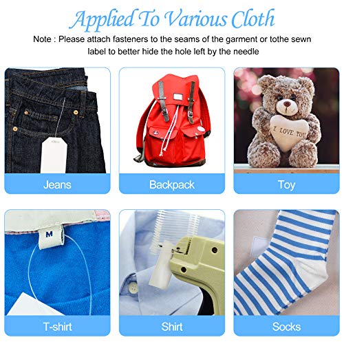 3000 Pieces Tagging Gun Fasteners For Clothing Standard Label Gun Price Tagging Barbs Plastic Garment Tag Gun Refills (Clear,2 Inch) #TOP3