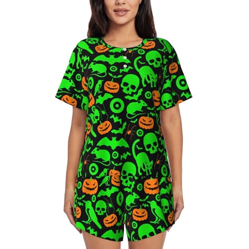 Fantôme vert imprimé citrouille d'Halloween EdWal idée pour costume confortable