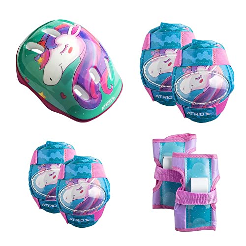 Kit de Prote��o Infantil Unicorn Capacete Cotoveleiras Joelheiras e Luva Tam, �nico Atrio - ES199