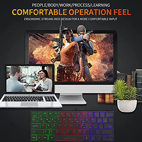 Teclado Gamer Sanpyl 64 Teclas RGB USB miniatura 3
