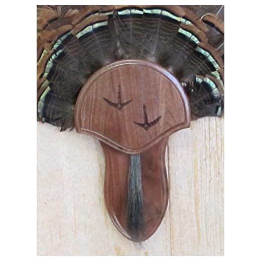 Taxidermists Woodshop The Black Walnut Carved Turkey Mounting Kit with Beard Plate -02