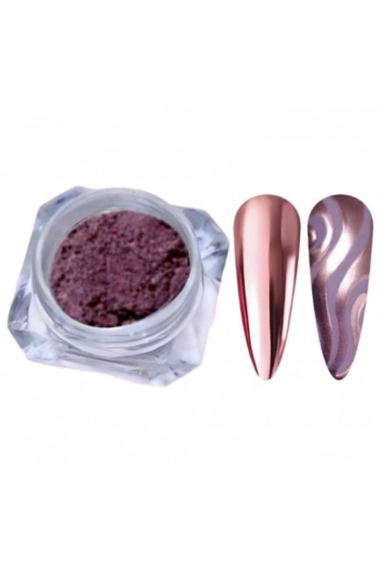 Hb Tasarım Ayna Tirnak Krom Tozu No: 003 Roze