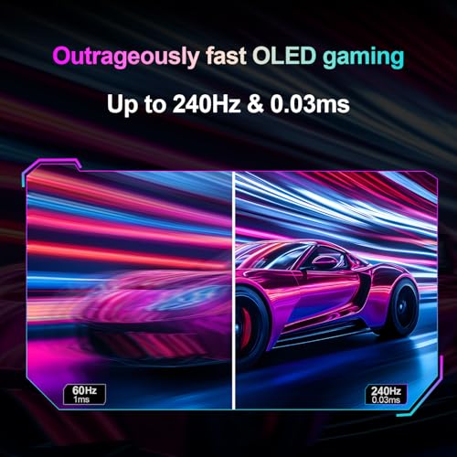 Image of ArcticPro Monitor 27inch QD-OLED Gaming Monitor, 240Hz, 0.03ms(GtG), QHD 2560x1440p, 145% sRGB, Height Adjustable Vertical /Horizontal Rotating, HDMI*2, DP*2, Built-in Speakers*2, 1500000:1 Contrast