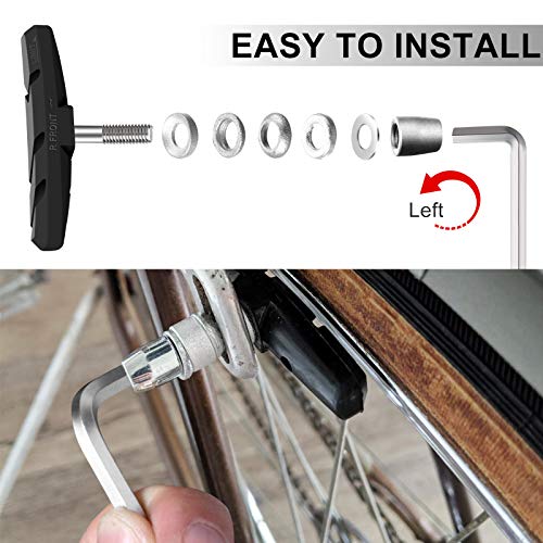 image for Alritz Bike Brake Pads Set, 6 Pairs Road Mountain Bicycle V-Brake Bloc