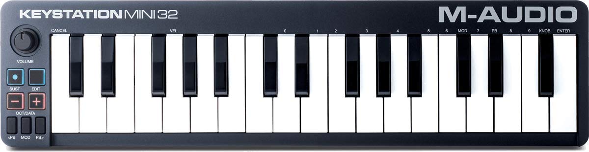 M-Audio Keystation Mini 32 MK2 - Tastiera Controller MIDI USB Portatile e Leggera con 32 Tasti Sensibili alla Dinamica, Ignite e Ableton Live Lite