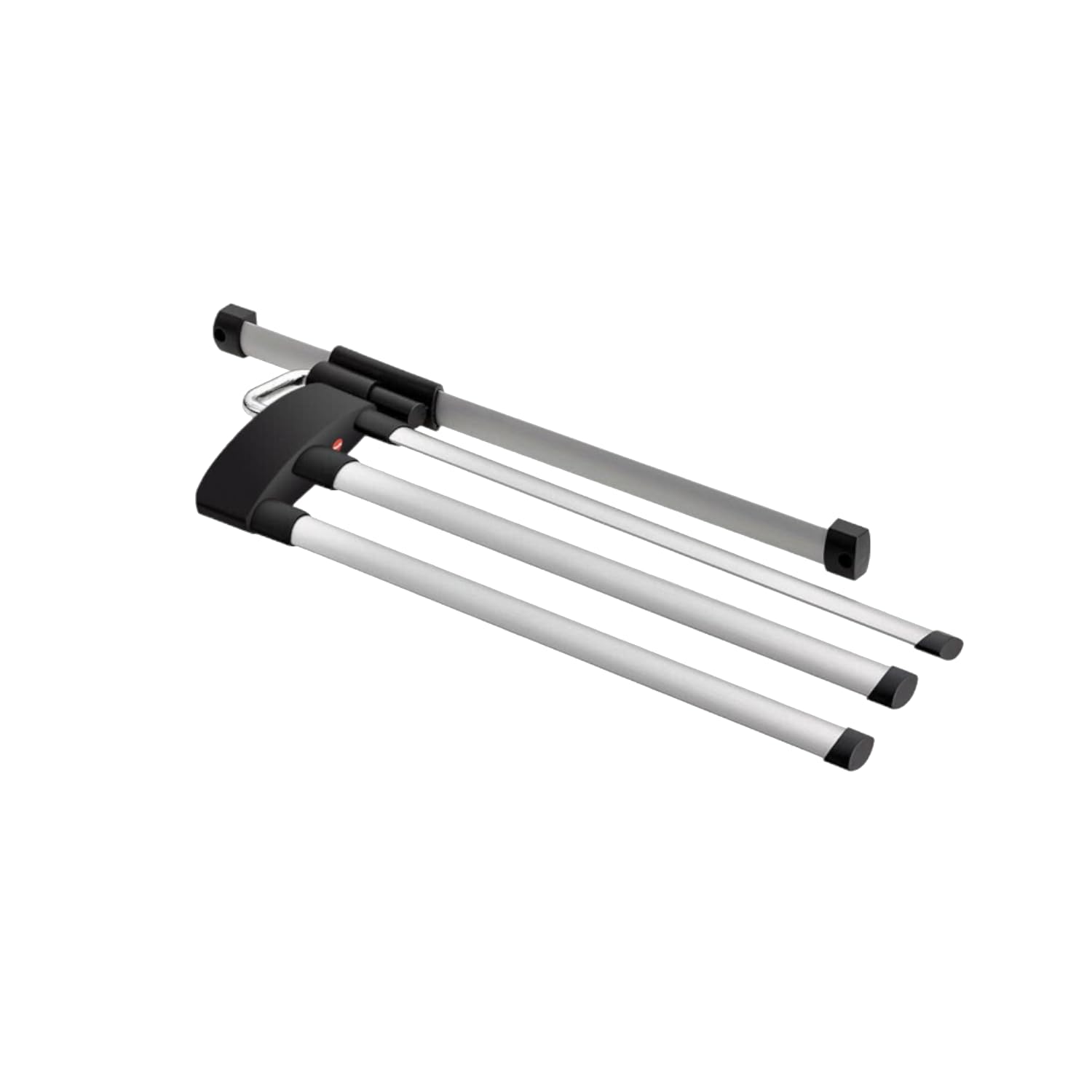 Hailo Handtuchhalter 3133101 | Secco Alu Line | Aluminium Handtuchtrockner | 3-armig | Schwenkbar & Ausziehbar | Platzsparend | Hochwertige Handtuchstange für Bad & Küche | Wand- und Seitenwandmontage