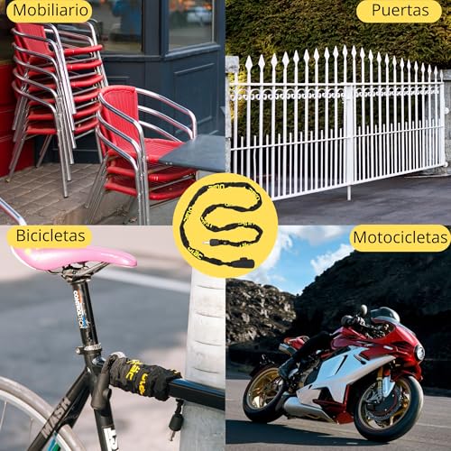 Candado para scooter resistente a cortes con acero flexible de 4mm 7