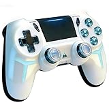 p4コントローラー pc コントローラー 【2026革新モデル】 ゲームパッド 6軸ジャイロセンサー 二重振動 高精密ボタン Bluetoooth 無線/有線安定接続 遅延なし 二重振動 LED RGBライト 重力感応 イヤホンジャック付き P4/P3/Android/PC対応 日本語取扱説明書 (イエロー)