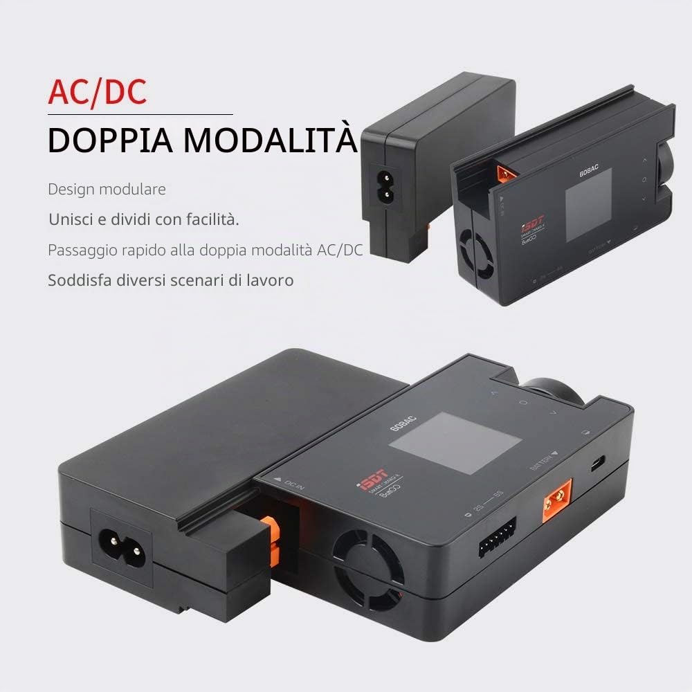 ISDT 608AC Lipo Caricabatterie AC/DC per batterie Life/Lilon/LiPo/LiHv/Pb/NiMH RC