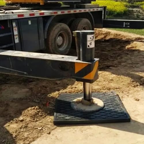 Waterproof Backhoe Outrigger Pads - Stackable RV Stabilizer Jack Leveling Pads with Handle for Tow Trucks, Trailers, Cranes, Wreckers - Heavy Duty Black (30x30x3cm)