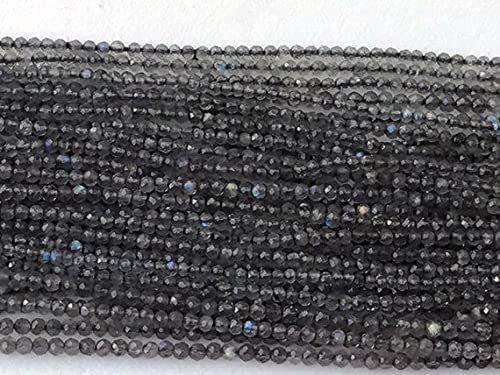 Labradorite naturelle 2.5mm en fil de 13 pouces pour enfilage et création