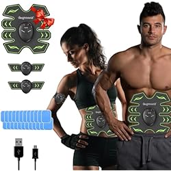 Máquinas Para Bajar De Peso Y Tonificar Abdominales Electroestimulación, Electroestimulador Muscular para Abdomen, Brazos, Piernas y Glúteos - EMS USB Recargable - Masajeador y Reductor Abdominales, 8 Nodos Tonificador Muscular para Abs