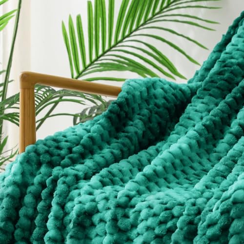 Image of Exclusivo Mezcla 3D Fleece Twin Size Blanket for Bed, Tie-dye Teal | Extra Soft Fuzzy Plush Lightweight Bed Blankets, Cozy Fluffy Decorative Blankets for All Seasons, 90x66 Inches