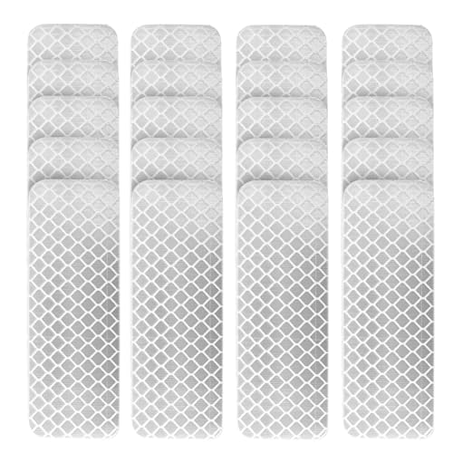 Xuphuyb 20PCS Reflective Stickers, Car Safety Sticker, Safety Night Visibility Warning Tape, Car Accessories Self-Adhesive Waterproof Decal Reflector Strip for Vehicle Motorcycle (White)