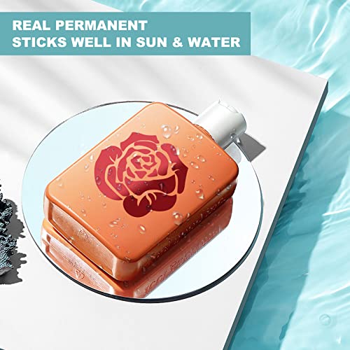 Image of HTVRONT Red Chrome Permanent Vinyl - 12 inch x 10FT Mirror Metallic Red Permanent Adhesive Vinyl Compatible with Cricut Cutting Machine - Easy to Weed & Transfer