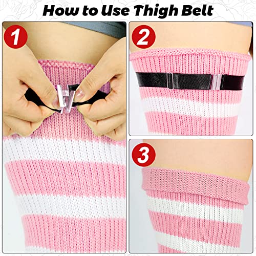 Image of LOUSGUTA Plus Size Thigh High Socks for Thick Thighs- Extra Long Womens Cable Knitted Over Knee High Leg Warmer