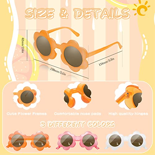 SUNOVELTIES 9 Pack Kids Sunglasses Child Daisy Round Flower Sunglasses for Toddler Girls Boys Baby Cute Glasses Eyewear for Parties4