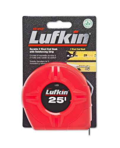 Lufkin L625 Lufkin 1-Inch By 25-Feet Hi-Viz Orange Power Return Tape #TOP3