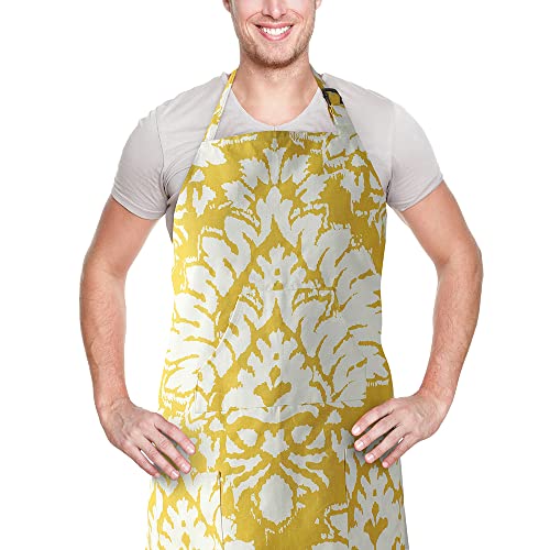 Image of HPD Half Price Drapes Aprons for Men Women with Large Pockets Adjustable Unisex PRTW-D46A-AP Lacuna Printed Cotton, 27 X 34 Inch, Lacuna Sun