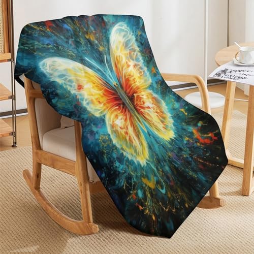 Manta de franela con mariposas de 100x130 cm para sofá 5