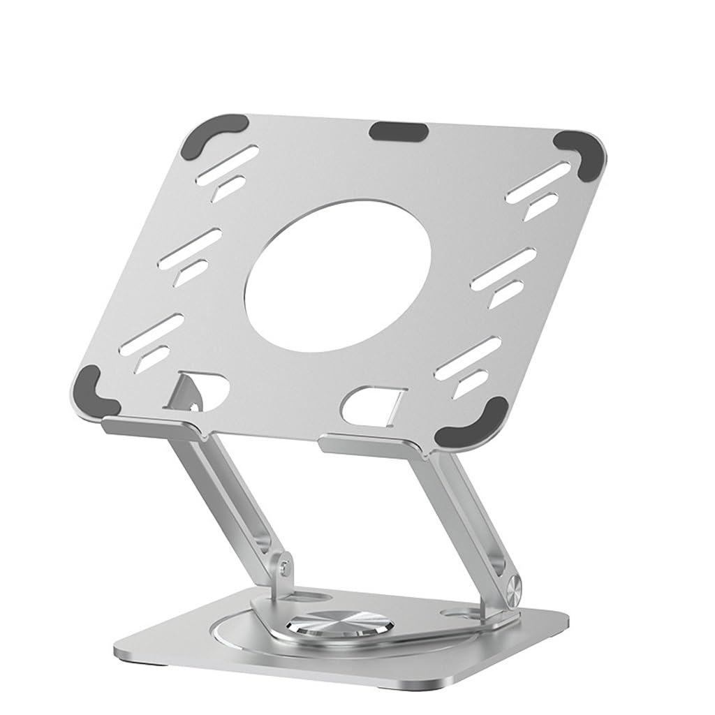 Aluminum Alloy Computer Stand 360 Degree Rotating Folding Portable Lifting Frame Laptop Heat Dissipation Base White Fruit peach5