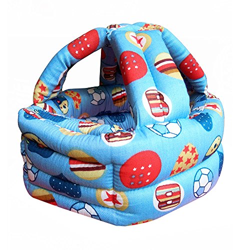 Baby Infant Toddler Adjustable Safety Protective Hat Helmet Head Cushion Bumper Bonnet (Ball)