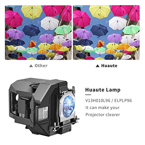 Huaute V13H010L96 Replacement Projectors Lamp Fits for Epson ELPLP96 EB-108 EB-2042 EB-970 EB-980W EB-990U EB-S39 EB-S41 EB-U05 W05 W39 W42 EH-TW5600 TW650 EX-X41 EX9210 EX9220 VS250 VS350 VS355