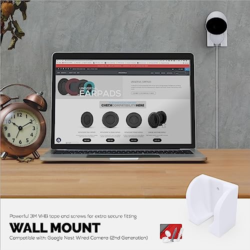 Fixation premium Brainwavz blanc pour caméra Google Nest