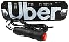 Led Light Signs, U&BER Sign Light Windshield, Green Glow Taxi LED Sign Decal Stickers with Suction Cups Flashing Hook on Car Window, LED Bright Lights USB Plug Blue, U&BER