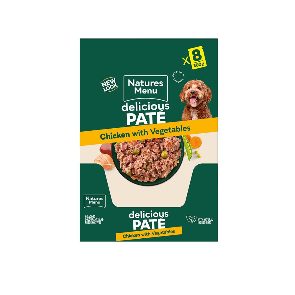 Natures Menu - Wet Dog Food - Pouches for Adult Dogs with Chicken and Vegetables - 8 x 300g