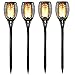Produktbild GOGOMY Gartenleuchte Solar Fackeln Garten - 96 LED Flackernde Flamme Gartenleuchten Automatik Ein/Aus - IP65 Wasserdichte Solar Gartenleuchte Dekorative Solarfackeln für Außen 4 Stück