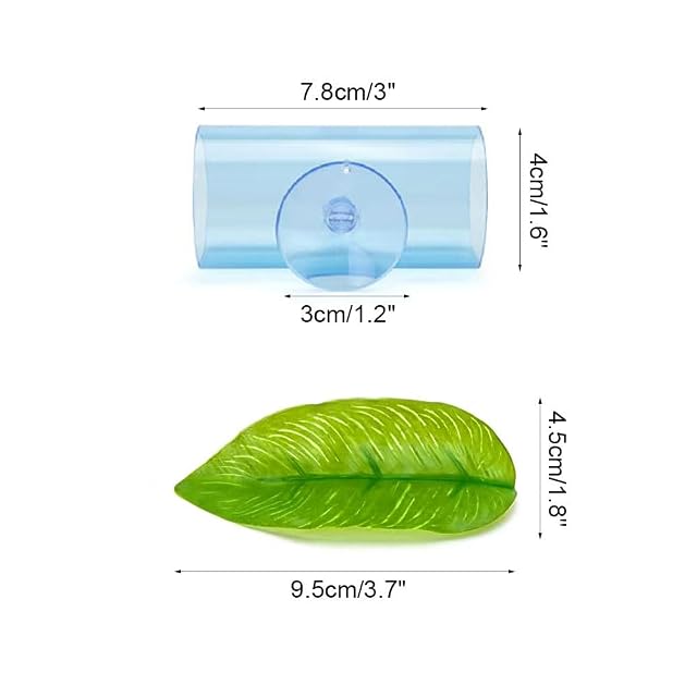Foto 2 de 7 de Betta Tubos Túneles Acrílico, Tubo Escondite Pequeños Peces Juguetes Diseño Hueco con Ventosas para Peces…