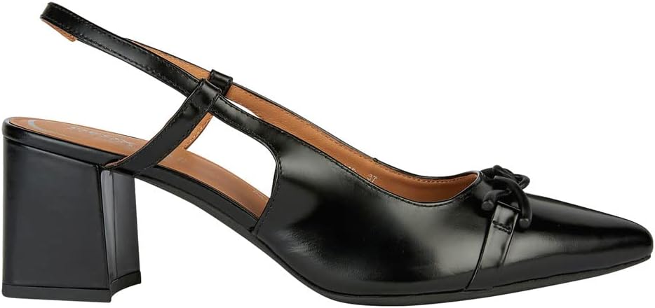 Geox Girls' D Bigliana Pump, black, 4