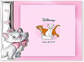 Disney Baby - Los Aristogatos - Marco de fotos decorativo - Ideal para habitaciones infantiles - Plata/Plexiglás - Imagen de Marie en 3D y en color