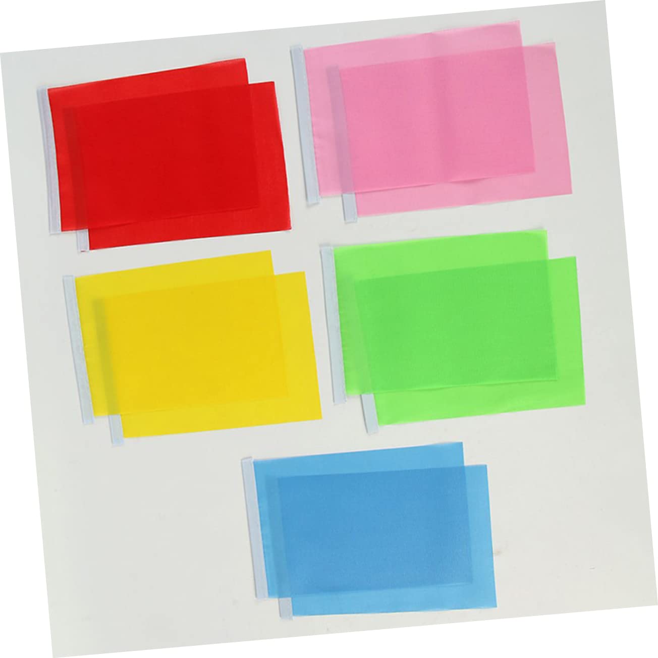 Bandierina a Mano Quadrata Blu 14x21 Cm in Poliestere 100 Pezzi