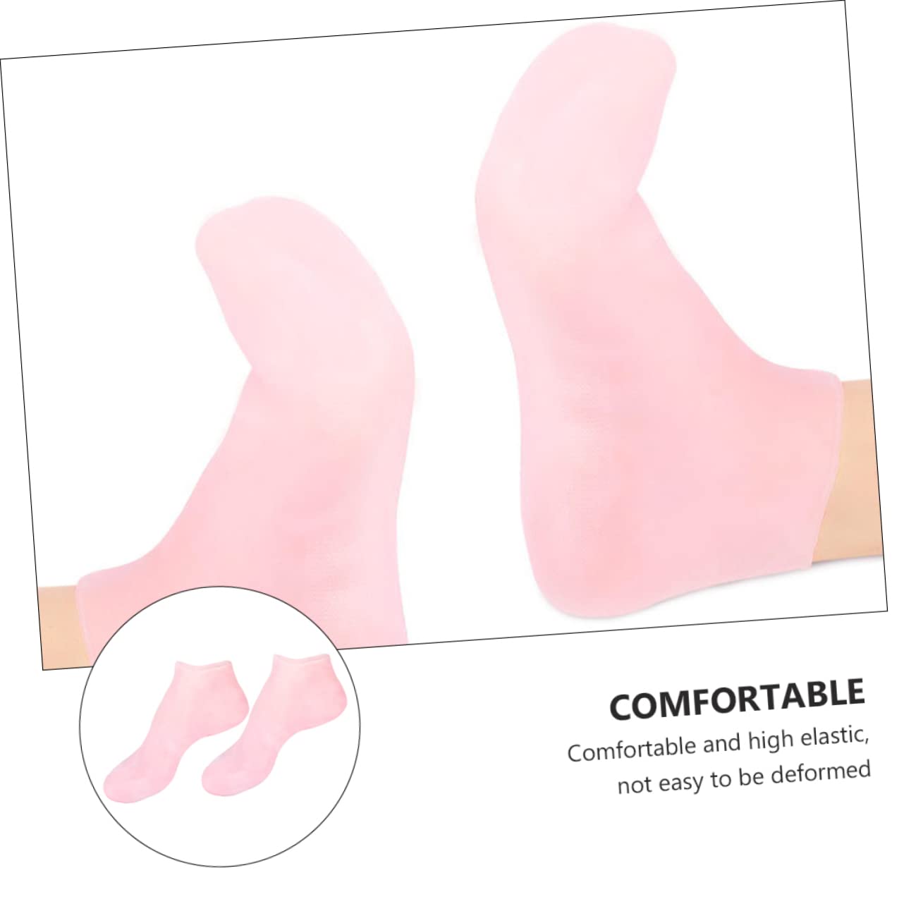 MUCKLILY 1Pair Moisturizing Sebs Foot Socks for Dry and Cracking Soft Skin for Rough Skin Calluses for Daily Use and Pedicure Treatment
