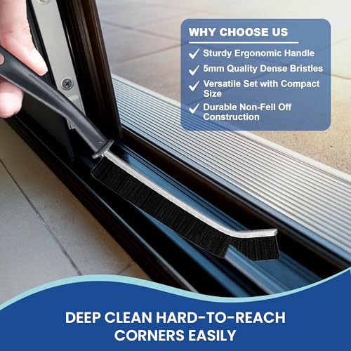 7Pcs Crevice Cleaning Brush, Multifunctional Cleaning Brush Scrub Brush,Toilet Brush,Used in Narrow Corner Tight Spaces,Hard Bristle Grout Brush for Window,Kitchen,Bathroom,Faucets - Image 4