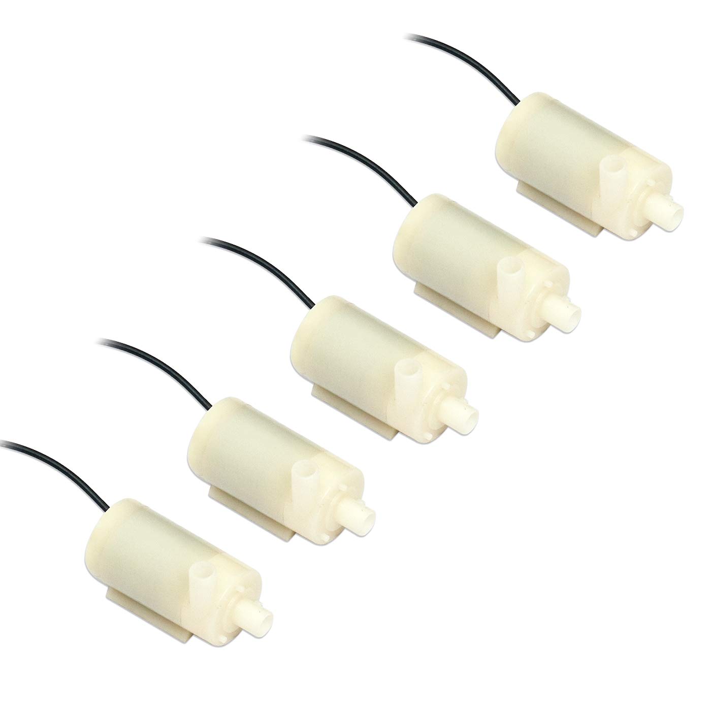 Electronic Spices DC 3-9V Double Side Low Noise Mini Micro Submersible Motor Water Pumps for Fish Tank Aquarium (Multicolour) - Pack of 5 (B08WRD6X41) Amazon Price History, Amazon Price Tracker