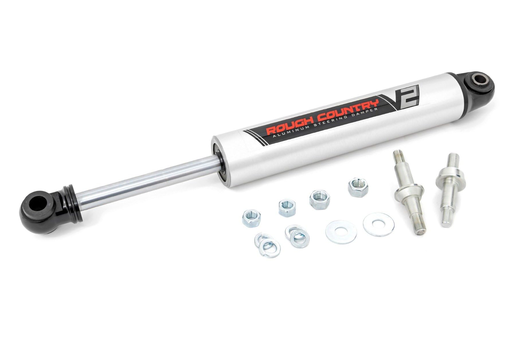 Rough Country V2 Steering Stabilizer for Chevy/GMC C10/K10 Truck & SUV/K5 Blazer 4WD (1973-1991) - Reduces Bump Steer & Vibration, Improves Control