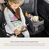 reer TravelKid Box samochodowy na tylne siedzenie, odporny na zabrudzenia, antypoślizgowy spód, składany, szary