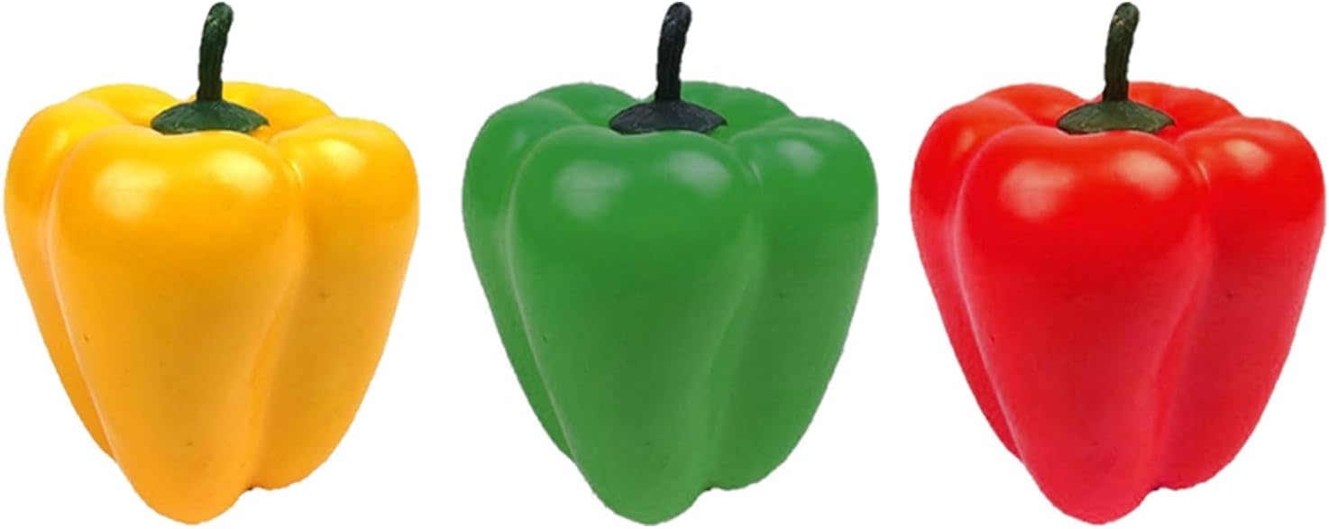 6pcs Fake Hot Chili Peppers: Simulation Artificial Lifelike Pepper Fake Vegetable for Home Kitchen Table Decoration Cabinet Ornament
