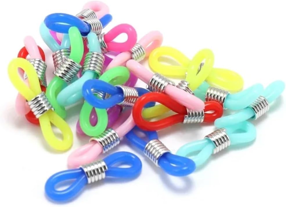 Eyeglass Chain Ends 100pcs Ear Hook Eyeglasses Spectacles Chain Glasses Retainer Ends Rope Sunglasses Cord Holder