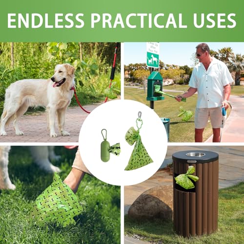 Image of HZDHCLH Poop Bags for Dogs Leak Proof Extra Thick Dog Poop Bags, Green Bones 36 Rolls 9 inch x 13 inch Lavender Scented Pet Waste Bag, 540 Count