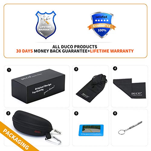 DUCO Unisex Wraparound Fitover Glasses Polarized Wear Over Sunglasses 8953