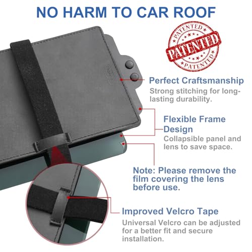 image for Veharvim Polarized Sun Visor for Car with Zipper Slider, Upgraded UV40