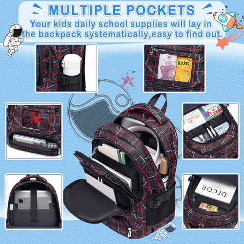 FunnyGifts Boys Backpacks for Kids School Bookbag for Elementary Kindergarten Preschool Mochila Para Niños 4 5 6 7 8 9 10 11 123