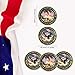 100 PCS AtSKnSK Challenge Coin Thank You for Your Service Coins for Veterans Bulk (Bright Flag Veteran, Piece, 100)